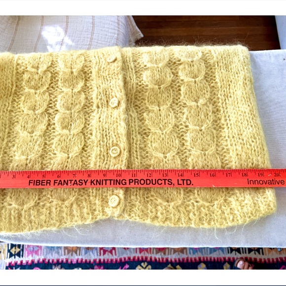 Rosanna Yellow Cable Knit Cardigan - Picture 6 of 9